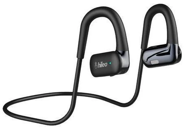 Alt view image 5 of 8 - Hi77 Bluetooth earphones with open ear design, suitable for over-ear or ear-cup style sports and running, featuring noise reduction and low latency.