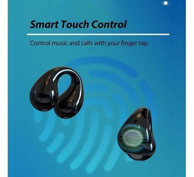 Alt view image 14 of 14 - Open Ear Headphones Bone Conducting Induction Earphones Wireless Ear Clip Bone Conduction Earbuds Wireless Ear Clips Ear Buds Ear Clip Bone Conduction Headphones Bluetooth Earbuds Headset