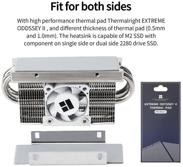 Alt view image 9 of 12 - HR10 2280 PRO SSD Cooler,2280 SSD Heatsink Cooler,Double-Sided Heat Sink,4 Heat Pipes, with Thermal Silicone Pad for 2280 SSD PC and Computer,High Performance SSD Cooler
