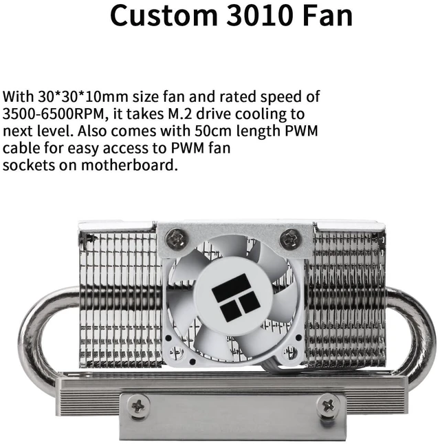 Alt view image 11 of 12 - HR10 2280 PRO SSD Cooler,2280 SSD Heatsink Cooler,Double-Sided Heat Sink,4 Heat Pipes, with Thermal Silicone Pad for 2280 SSD PC and Computer,High Performance SSD Cooler