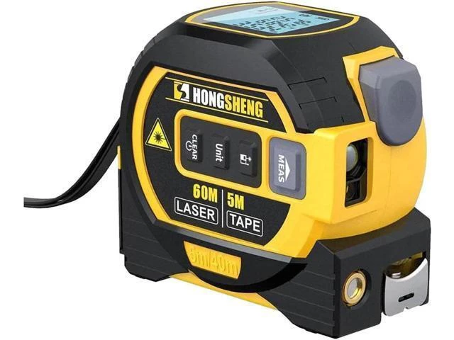 Alt view image 8 of 14 - 3-in-1 Digital Laser Measuring Tape, Rebanb Tape, 40/60m Digital Measuring Sight, Handheld Electronic Digital Tape Measure with LED Display