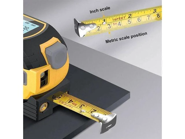 Alt view image 10 of 14 - 3-in-1 Digital Laser Measuring Tape, Rebanb Tape, 40/60m Digital Measuring Sight, Handheld Electronic Digital Tape Measure with LED Display