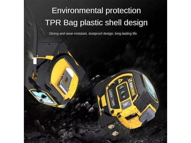 Alt view image 13 of 14 - 3-in-1 Digital Laser Measuring Tape, Rebanb Tape, 40/60m Digital Measuring Sight, Handheld Electronic Digital Tape Measure with LED Display
