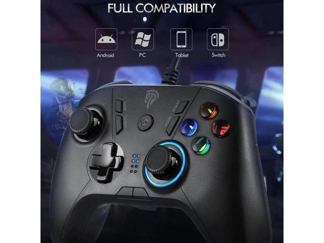 Alt view image 12 of 12 - SL-9111 Wired Joystick Gamepad For PC Android TV Box Vibration Game Controller For PC Computer Win10 Android TV Box