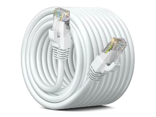 Alt view image 11 of 12 - Maximm Cat 6 Ethernet Cable 100 Ft,Cat6 Cable, LAN Cable, Internet Cable, Patch Cable and Network Cable - UTP (White) 100 Feet ethernet Cord