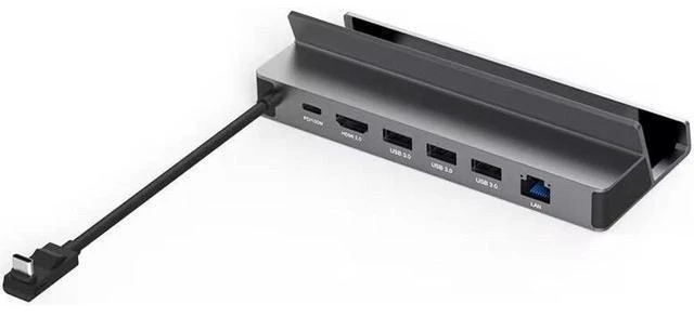 Alt view image 4 of 6 - Docking Station for Steam Deck/ROG Ally X/Legion Go/Claw, 6-in-1 Steam Deck Dock with HDMI 4K@60Hz, Giga-bit Ethernet, 3 USB-A 3.0 and 100W Charge, Compatible with Steam Deck OLED