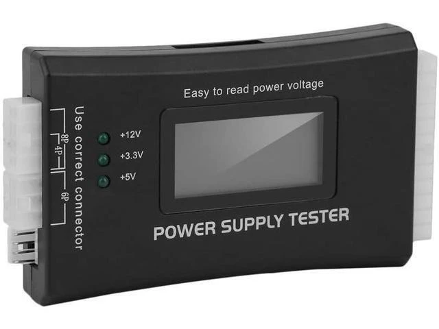 Alt view image 13 of 14 - Computer PC Power Supply Tester,Connectors Power Supply Tester,Power Supply Tester for LCD Display Computer Power Supply Diagnostic Tester PC-Power Supply/ATX/BTX/ITX Compliant,Black