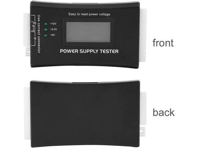 Alt view image 12 of 14 - Computer PC Power Supply Tester,Connectors Power Supply Tester,Power Supply Tester for LCD Display Computer Power Supply Diagnostic Tester PC-Power Supply/ATX/BTX/ITX Compliant,Black