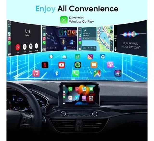 Alt view image 9 of 14 - Wireless Carplay Adapter for Apple, Easily upgrade from wired to wireless Carplay, Plug and Play Carplay dongle, No lag, Automatically connects to Carplay, Works with iPhone 6 or later/iOS10+