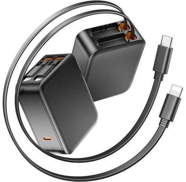 Alt view image 8 of 14 - 62W Retractable Wall Charger with Dual Cables, 3-Port USB Charger Block, 35W iPhone Charger Fast Charging for iPhone 16/15/14/13/12/11 Series, Tablets, LG, Samsung, and more!