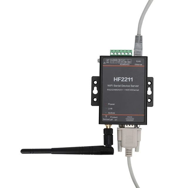 Alt view image 7 of 7 - HF2211, HF2211 Serial Device Server, RS232/485/422 to WiFi and Ethernet DTU Short Message Communication Module, 5-36VDC Serial Data, Device Servers