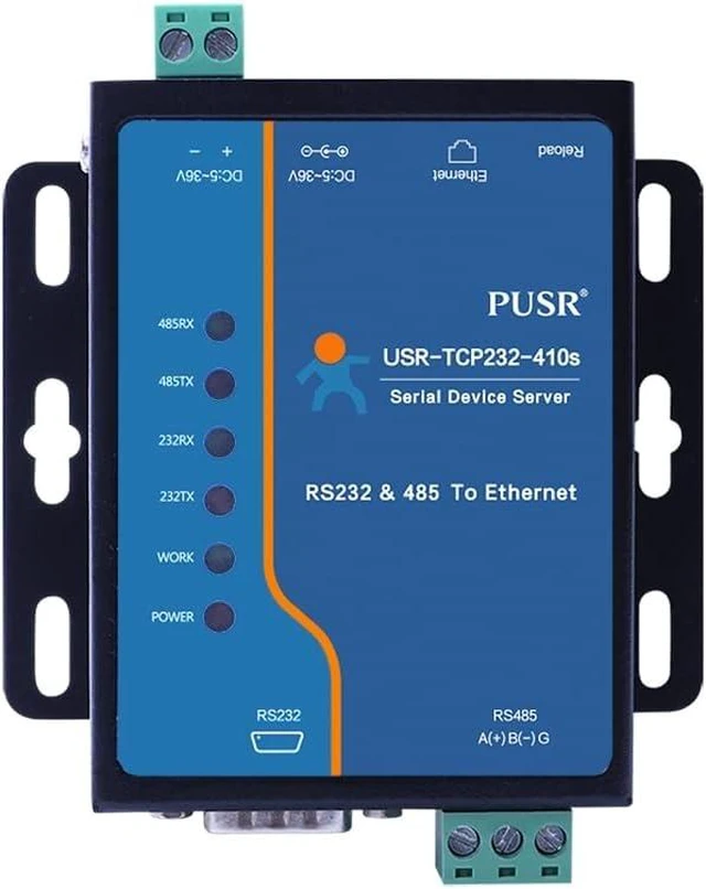Main image of RS232 RS485 Modbus RTU to Modbus TCP Gateway Serial to Ethernet Converter USR-TCP232-410s