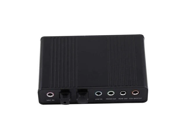 Alt view image 11 of 12 - 5.1 USB Audio Sound Card with SPDIF, External USB Sound Card Adapter for PC Laptop Audio, Support 48/44 KHz Sampling Rate, Black