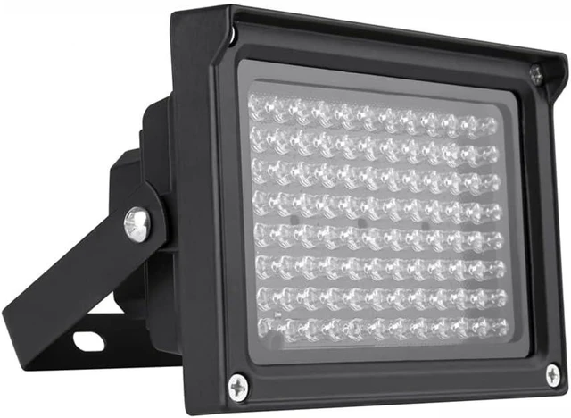 Alt view image 8 of 14 - 96 LEDs IR Illuminator Array Infrared Lamps Night Vision Outdoor Waterproof for CCTV Security Camera 12V power supply Black