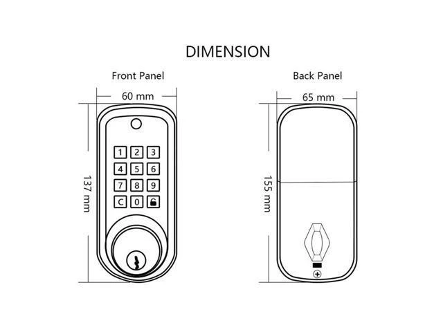 Alt view image 11 of 12 - Cheap Smart Home Digital Door Lock, Waterproof Intelligent Keyless Password Pin Code Door Lock Electronic Deadbolt Lock