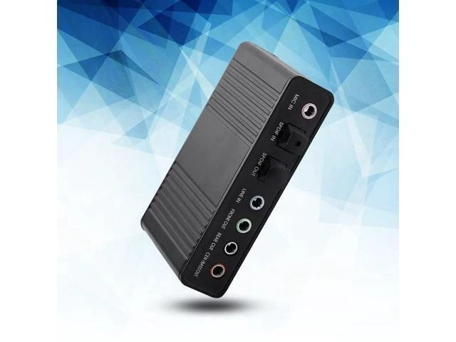 Alt view image 12 of 12 - 5.1 USB Audio Sound Card with SPDIF, External USB Sound Card Adapter for PC Laptop Audio, Support 48/44 KHz Sampling Rate, Black