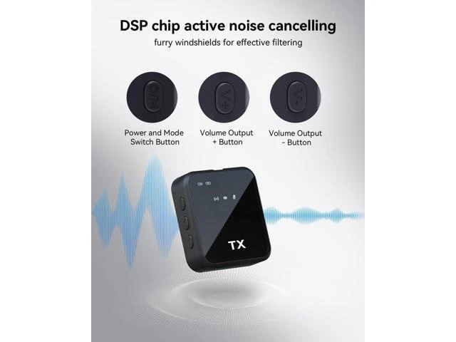 Alt view image 9 of 14 - 3-in-1 Microphone for iPhone/Android/Camera, Wireless Lavalier Microphone, 328 ft. Transmission, 18 Hour Battery Life, Mini Microphone for Recording Interviews, Video Blogging, YouTube, Tiktok