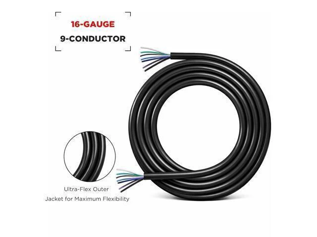Alt view image 11 of 12 - RS916-20 20-Feet 9-Conductor Speaker Cable 16AWG CCA Ultra-Flex and Easy Peel Jacket 4 Channel Speaker Wire and Remote Wire