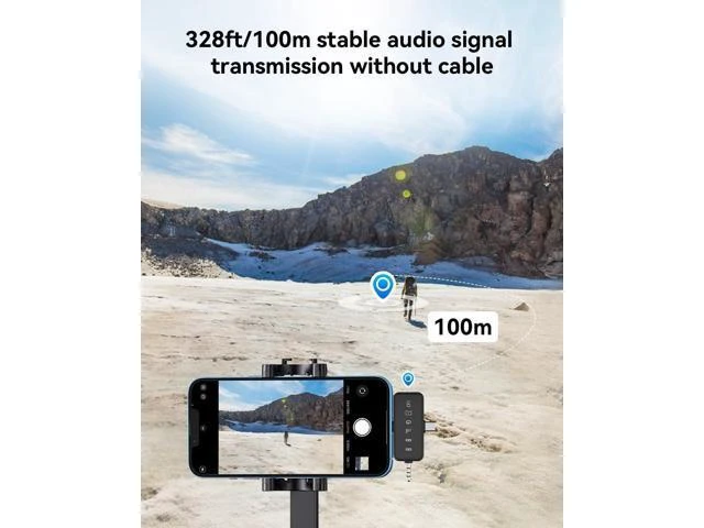 Alt view image 13 of 14 - 3-in-1 Microphone for iPhone/Android/Camera, Wireless Lavalier Microphone, 328 ft. Transmission, 18 Hour Battery Life, Mini Microphone for Recording Interviews, Video Blogging, YouTube, Tiktok