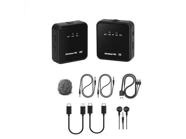 Alt view image 7 of 10 - Wireless microphone - one unit, two attachments, square outdoor noise-reducing live streaming and product promotion equipment, neck clip microphone, cross-border best-selling product