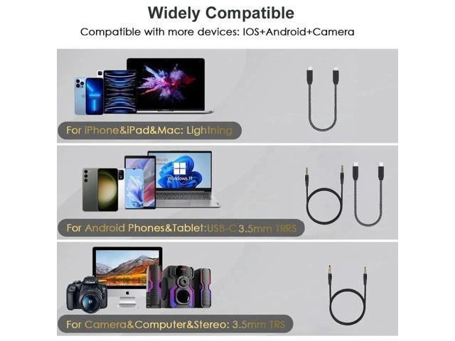 Alt view image 10 of 10 - Wireless microphone - one unit, two attachments, square outdoor noise-reducing live streaming and product promotion equipment, neck clip microphone, cross-border best-selling product