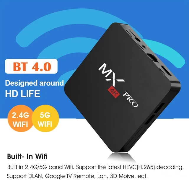 Alt view image 9 of 14 - 4K Android TV Box 13.0 - Amlogic S905 Streaming Device with Dual WiFi , 1GB+8GB Smart Media Player for Home Entertainment, Supports HDR10+ Dolby