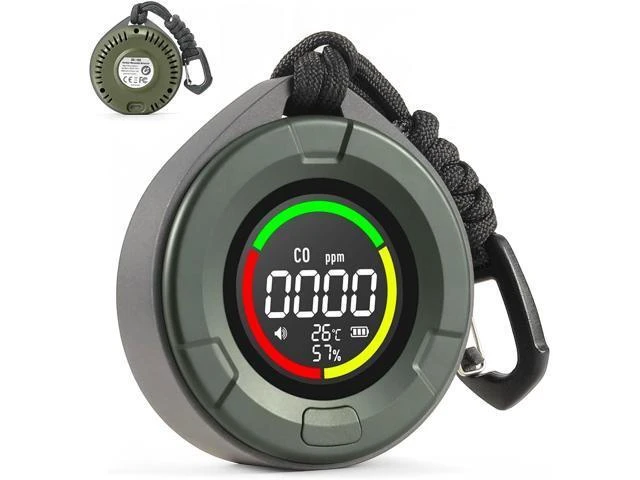 Alt view image 8 of 14 - 3-in-1 Portable Carbon Monoxide Detector with Temperature/Humidity Sensor, 140-Hour Standby Time, Rechargeable Carbon Monoxide Monitor with Magnetic Back, Ideal for Home, Camping, Travel, and RV Use