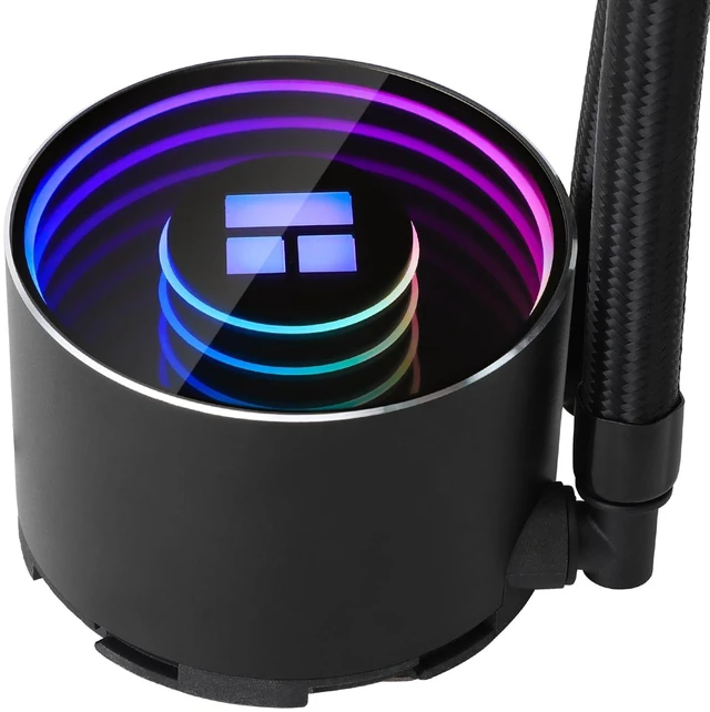 Alt view image 9 of 14 - Frozen Notte 120 ARGB Black Liquid CPU Cooler, 120mm PWM Fan with ARGB-Up to 2000RPM Speed, for AMD/AM4/AM5, Intel LGA1150/1151/1200/1700/1851,Black