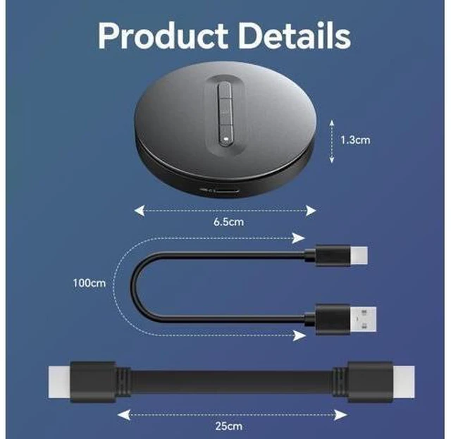 Alt view image 11 of 14 - Wireless HDMI Display Dongle Adapter - Miracast Dongle, DLNA, AirPlay - Plug & Play Video/Audio Streaming from Laptop, PC, Smartphone to HDTV, Projector, Monitor