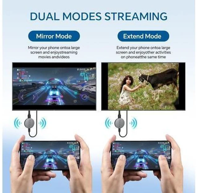 Alt view image 12 of 14 - Wireless HDMI Display Dongle Adapter - Miracast Dongle, DLNA, AirPlay - Plug & Play Video/Audio Streaming from Laptop, PC, Smartphone to HDTV, Projector, Monitor