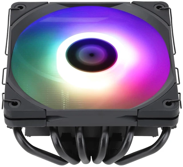 Alt view image 14 of 14 - AXP-120-X67 Black ARGB Low Profile CPU Air Cooler with Quite 120mm TL-C12015B-S Low Profile PWM Fan, 6 Heat Pipes, 67mm Height, for AMD AM4/Intel LGA 1700/1150/1151/1851/1200/2011/2066