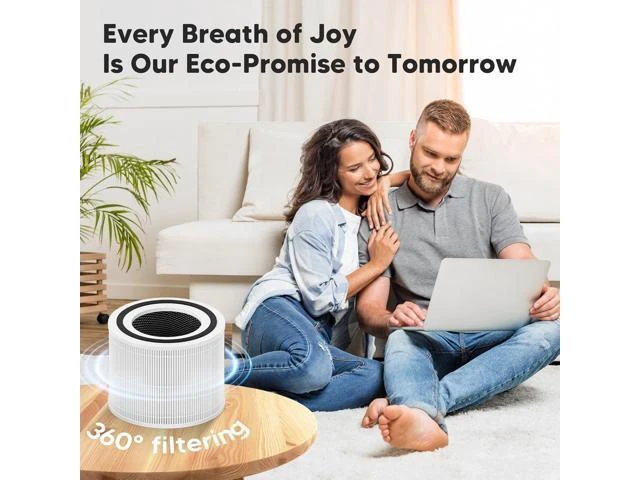 Alt view image 13 of 14 - LEVOIT Core 300 Replacement Filter for Core 300, Core 300S, Core 300-P, and Core 300S-P Home and Bedroom Air Purifiers; 3-in-1 High-Efficiency Activated Carbon Filter; Part # Core 300-RF; 2-Pack; Whit
