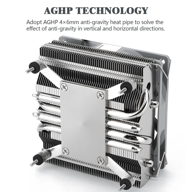 Alt view image 8 of 12 - AXP90 X47 Low Profile CPU Cooler, with 92mm TL-9015 Slim PWM Fan, ITX CPU Cooelr Fan, 47mm Height,for AMD AM4 AM5/Intel 1150/1151/1155/11851/1200/1700(AXP90 X47)