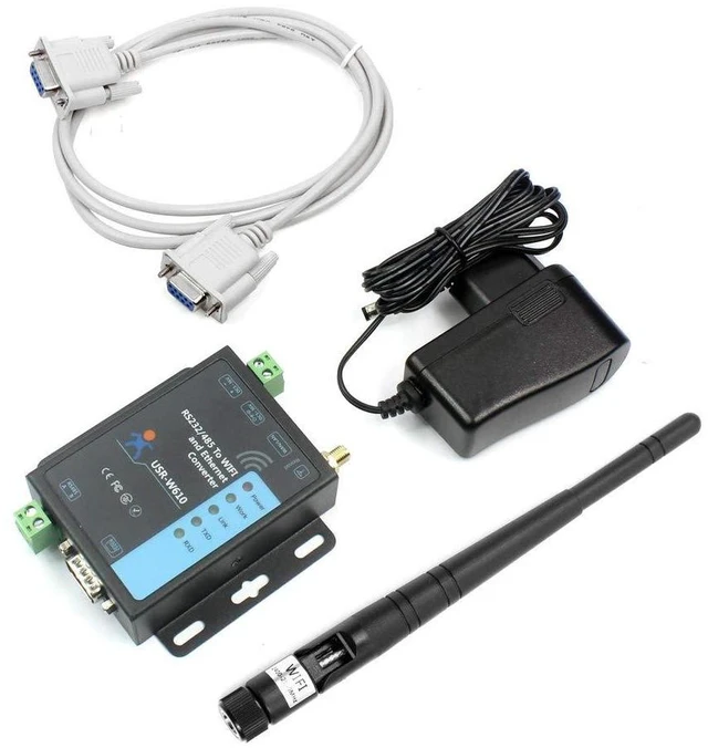 Alt view image 8 of 14 - Serial to WiFi Ethernet Wireless Converter RS232 RS485 Serial Server(USR-W610)