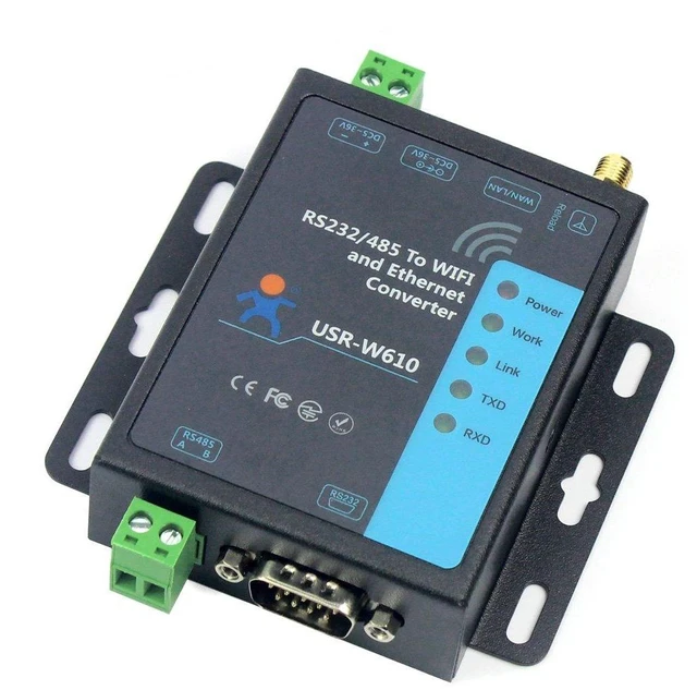 Alt view image 9 of 14 - Serial to WiFi Ethernet Wireless Converter RS232 RS485 Serial Server(USR-W610)