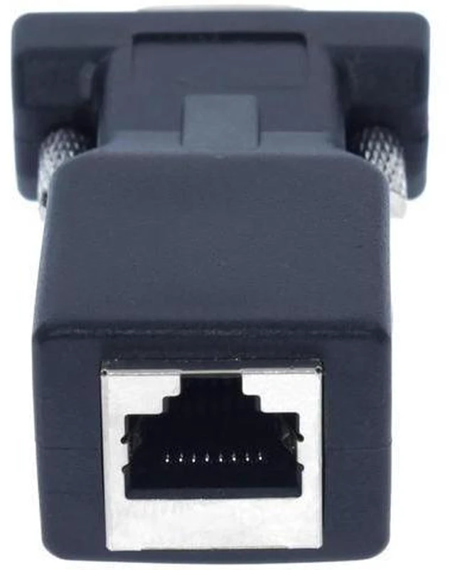 Alt view image 9 of 10 - DB9 to RJ45 Adapter RJ45 to RS232 Converter RJ45 Female to 9 Pin Adapter DB9 Female Serial COM Port to Network Port Adapter