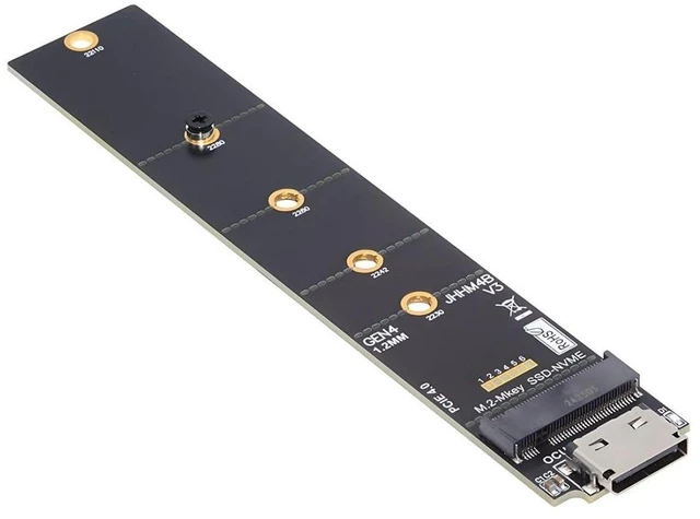 Alt view image 8 of 14 - M.2 to Oculink Adapter,Oculink SFF-8611/8612 to PCIe NVME/AHCI SSD M-Key Adapter 22110mm for Mini-PC,Desktop-PC