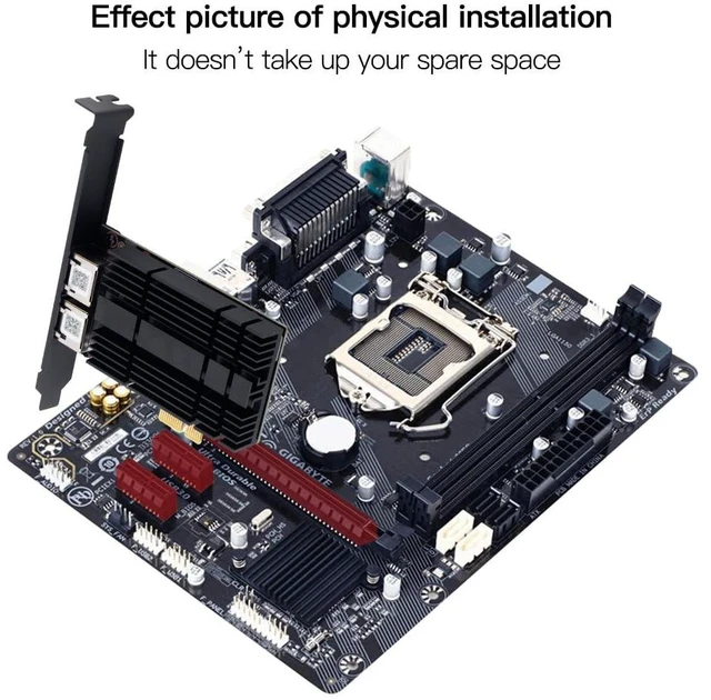 Alt view image 14 of 14 - 2.5gb Network Card, Dual Port PCIe Ethernet Network Adapter to 2.5 Gigabit RJ45 LAN WiFi Card NIC Compatible with Intel I226 2500Mbps for Windows/Linux/Mac OS for Desktop Workstation Server NAS