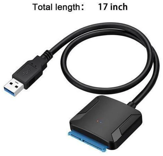 Alt view image 9 of 14 - SATA to USB Cable USB 3.0 to Hard Drive Adapter Converter for 2.5 3.5 Inch Hard Drive Disk HDD SATA III and SSD Support UASP with 12V 2A Power Adapter