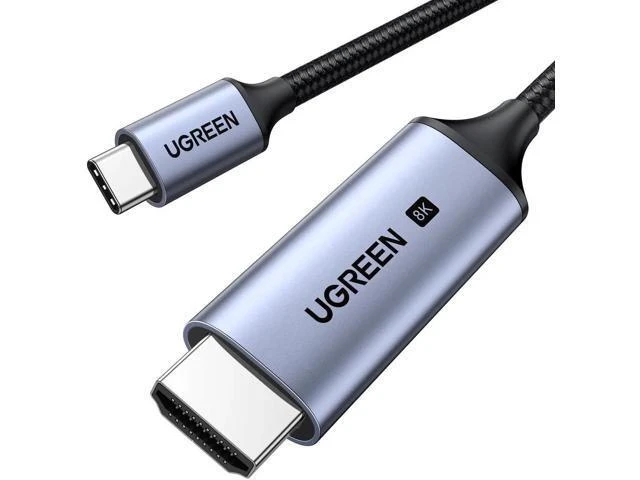 Alt view image 8 of 14 - UGREEN USB C to HDMI Cable 8K@60Hz 4K@240Hz Thunderbolt 4/3 Type C to HDMI 2.1 Cable 48Gbps HDR HDCP2.3 Compatible for MacBook Pro Air iPad, Mac mini, iPhone 17 ProMax, Galaxy S25, Pixel 9, XPS, 5FT