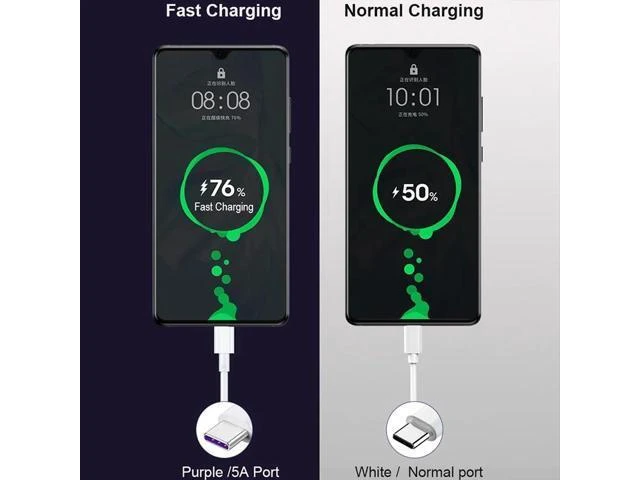Alt view image 8 of 10 - 5A USB Type C Charging Cable for P40 Mate 30 40 Pro Plus USB 3.1 Type-C USB C Super Charge Supercharge Cable