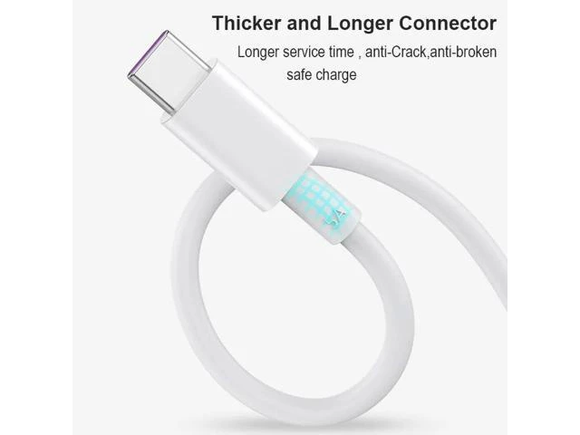 Alt view image 10 of 10 - 5A USB Type C Charging Cable for P40 Mate 30 40 Pro Plus USB 3.1 Type-C USB C Super Charge Supercharge Cable