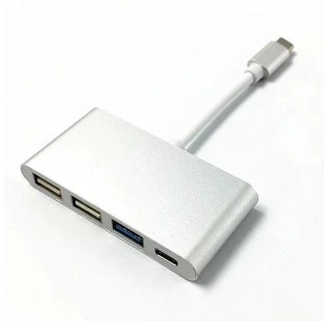 Alt view image 8 of 10 - Portable Design USB-C/Type C USB 3.1 to USB Type C & 3-Port USB 3.0 Hub Adapter For Macbook High Quality