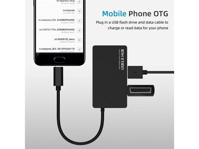 Alt view image 11 of 14 - 4 Ports USB Type C Hub Fast Speed USB 3.0 Splitter USB C to 4 USB3.0 Converter Adapter Cable for MacBook Laptop Tablet Computer