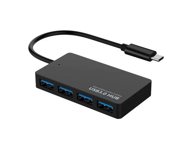 Alt view image 14 of 14 - 4 Ports USB Type C Hub Fast Speed USB 3.0 Splitter USB C to 4 USB3.0 Converter Adapter Cable for MacBook Laptop Tablet Computer