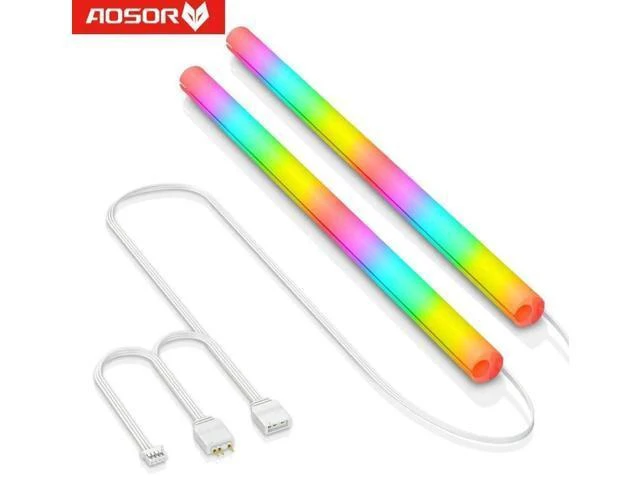 Alt view image 5 of 11 - 2pcs ARGB LED AIO Tube Sleeve Silicone Luminous Sleeve Water Cooling Raditor Tube 5V 3PIN ARGB 4PIN for Computer Case