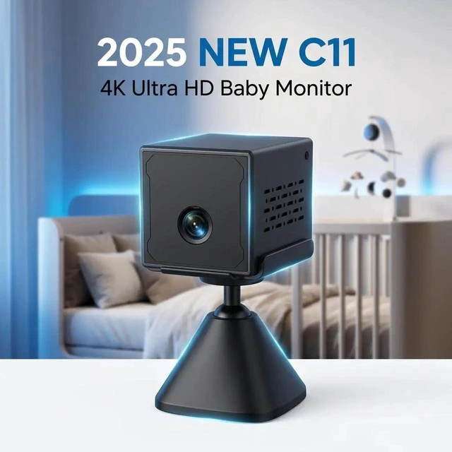 Alt view image 8 of 14 - 2025 Upgraded Mini Camera 5G WiFi Indoor Security 4K Nanny Cam for Home with App Control Motion Detection & Night Vision Wireless Rechargeable Baby Pet Camera