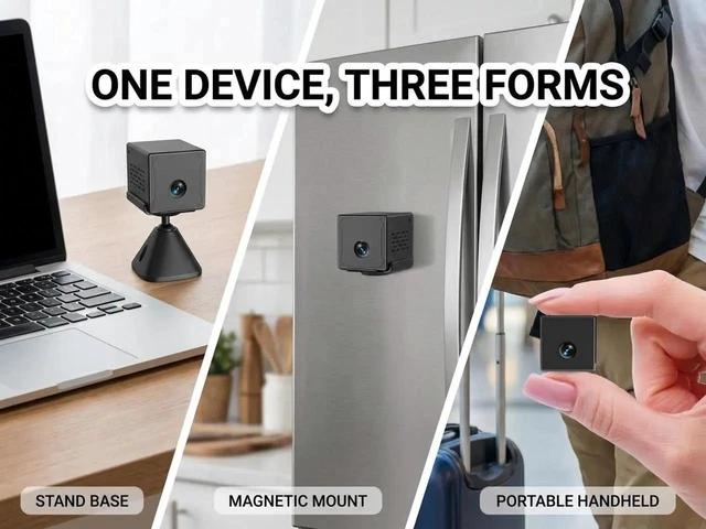 Alt view image 12 of 14 - 2025 Upgraded Mini Camera 5G WiFi Indoor Security 4K Nanny Cam for Home with App Control Motion Detection & Night Vision Wireless Rechargeable Baby Pet Camera