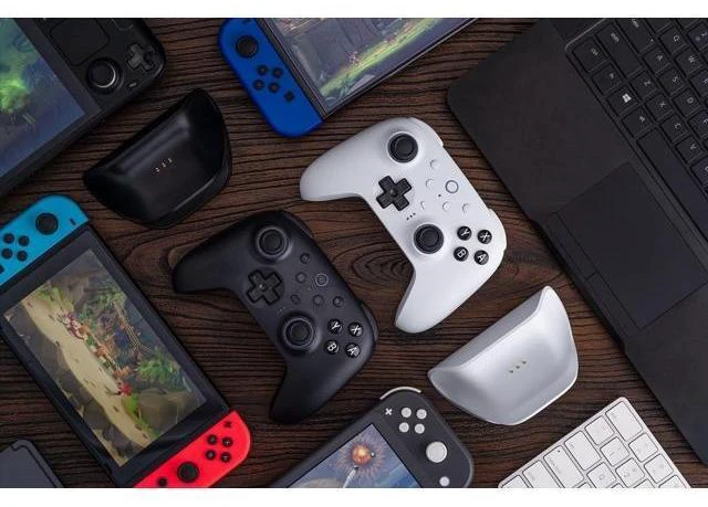 Alt view image 14 of 14 - 8Bitdo Ultimate 2 Bluetooth Controller for Switch/Switch 2 & Windows PC, Switch Pro Controller with TMR Joysticks, Switchable Hall Effect/Tactile Triggers, Vibration and Motion Control - Black