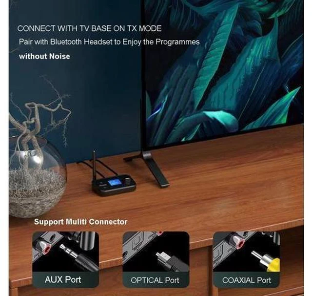 Alt view image 12 of 12 - Bt 5.0 Transmitter Receiver for Tv Home Stereo Low Latency Wireless Audio Adapter